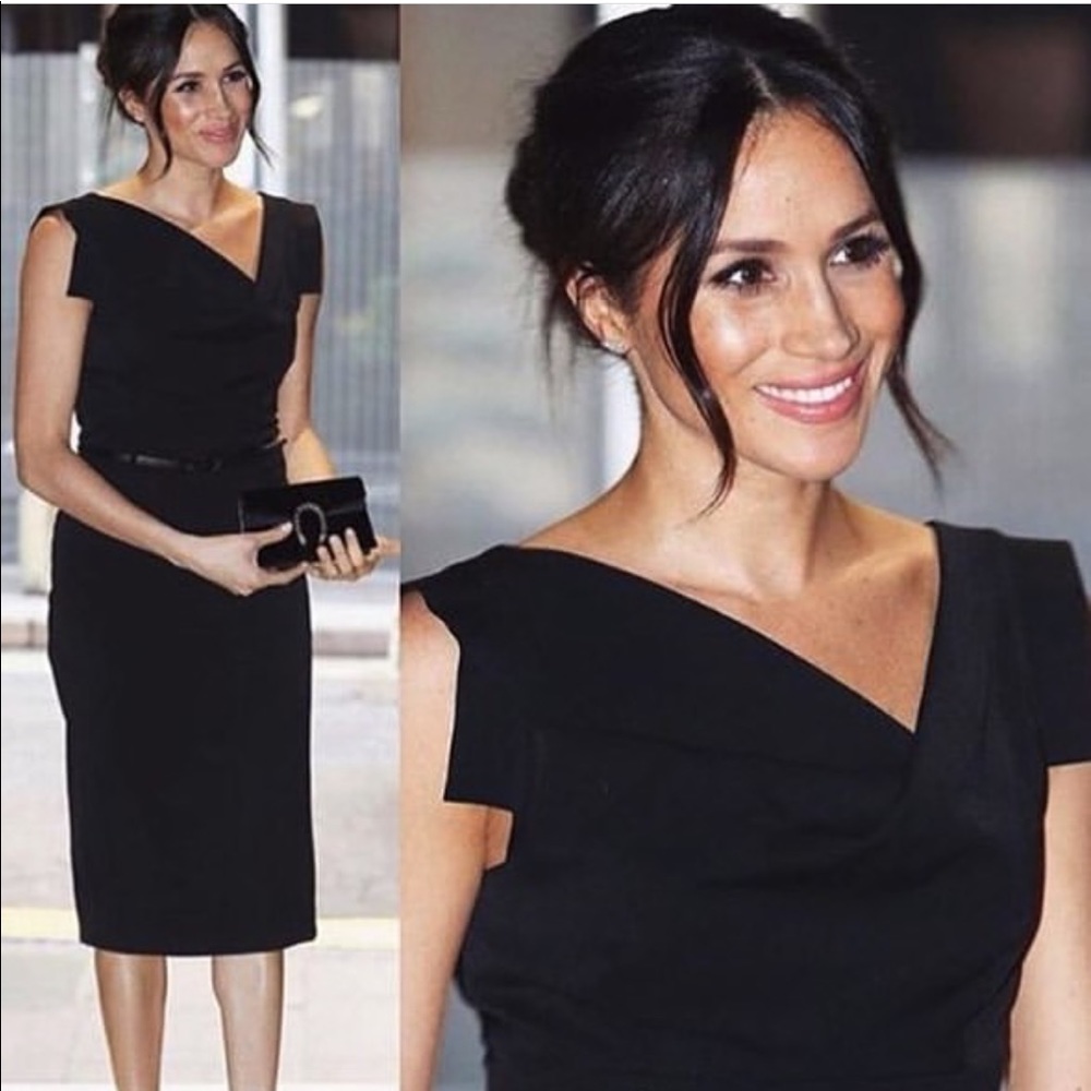 Black Halo Jackie O Dress in Black